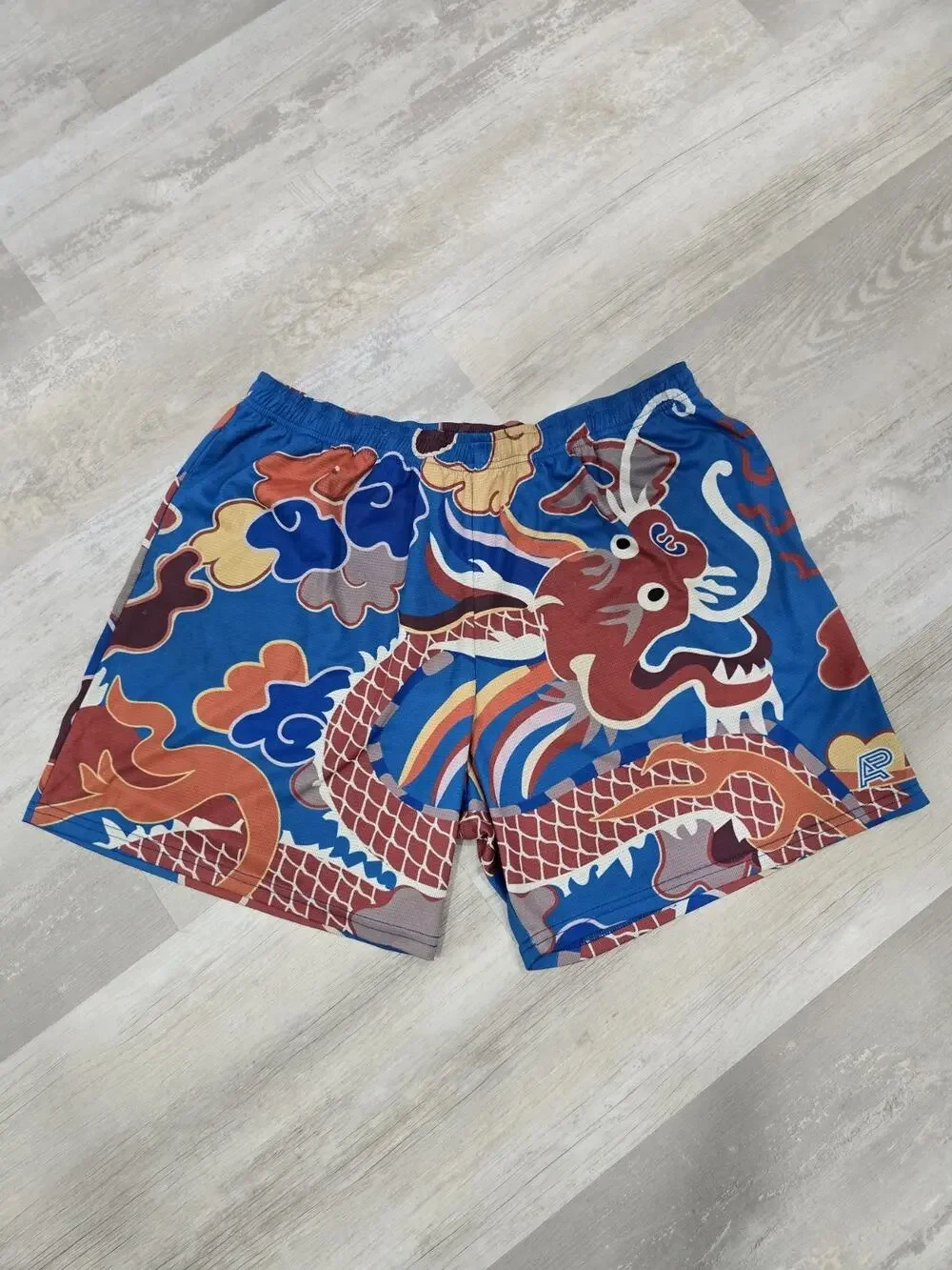 Albino & Preto A&P Year of the Dragon Mesh Shorts Men's 2XL Jiu Jitsu No-Gi BJJ